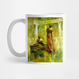 A Woman Plays A Stringed Instrument, Another Dances, Thomas Wilmer Dewing 1895 Mug